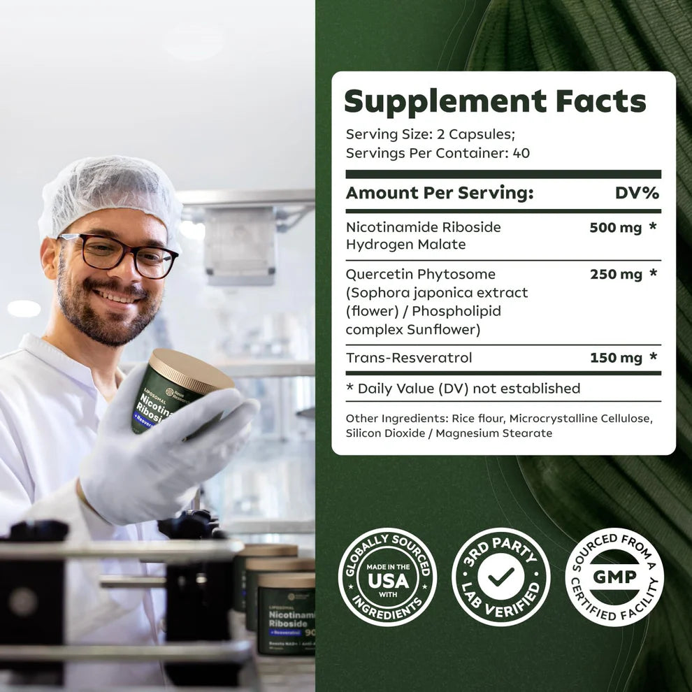 High Purity NAD+ Supplement for Anti-Aging, Energy & Focus