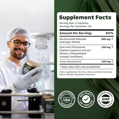 High Purity NAD+ Supplement for Anti-Aging, Energy & Focus