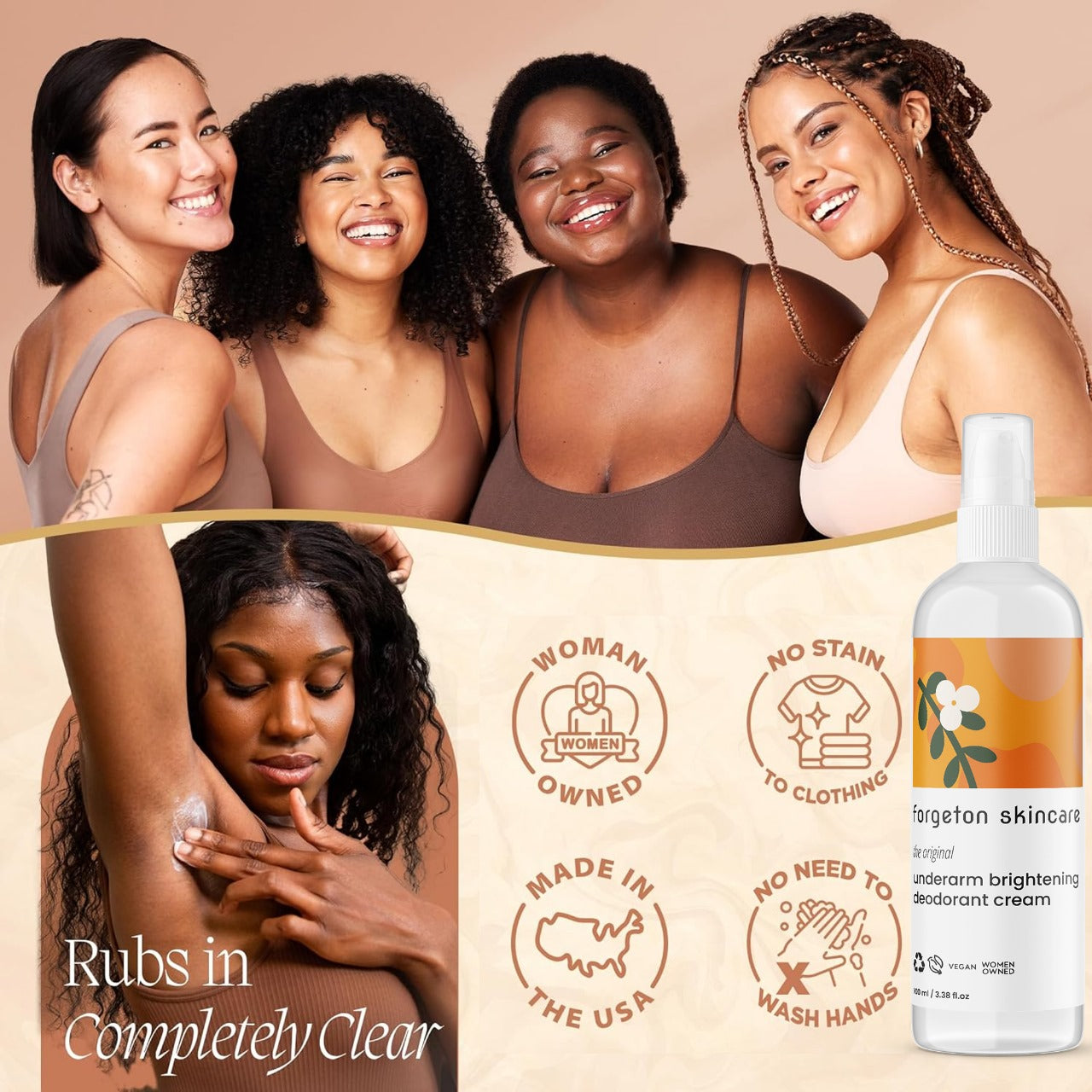 The Original Underarm Brightening Deodorant Cream (️‍🔥Pack of 2️‍🔥)